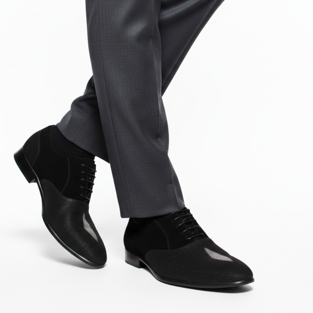 Dune Textured Lace-Up Oxfords