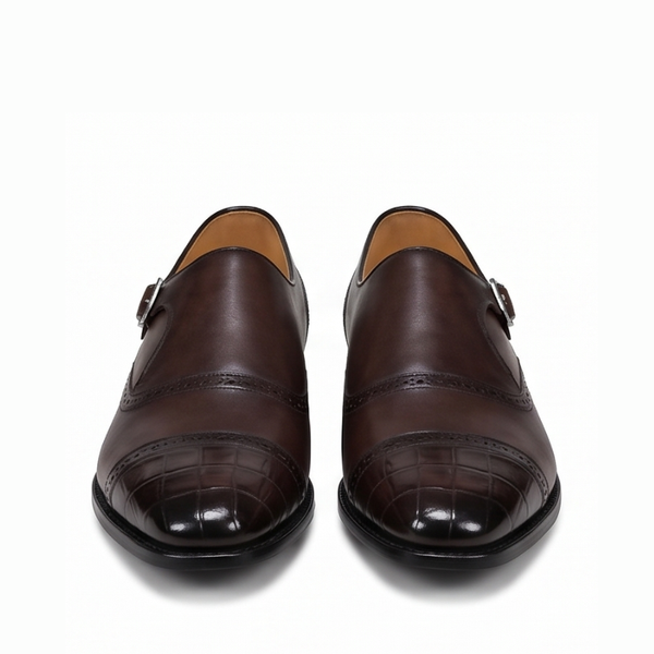 Orvian Classic Single Buckle Monk Strap Shoes