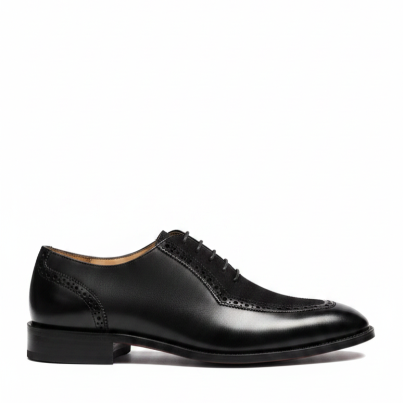 Patina Leather Lace-Up Oxford Shoes For Men