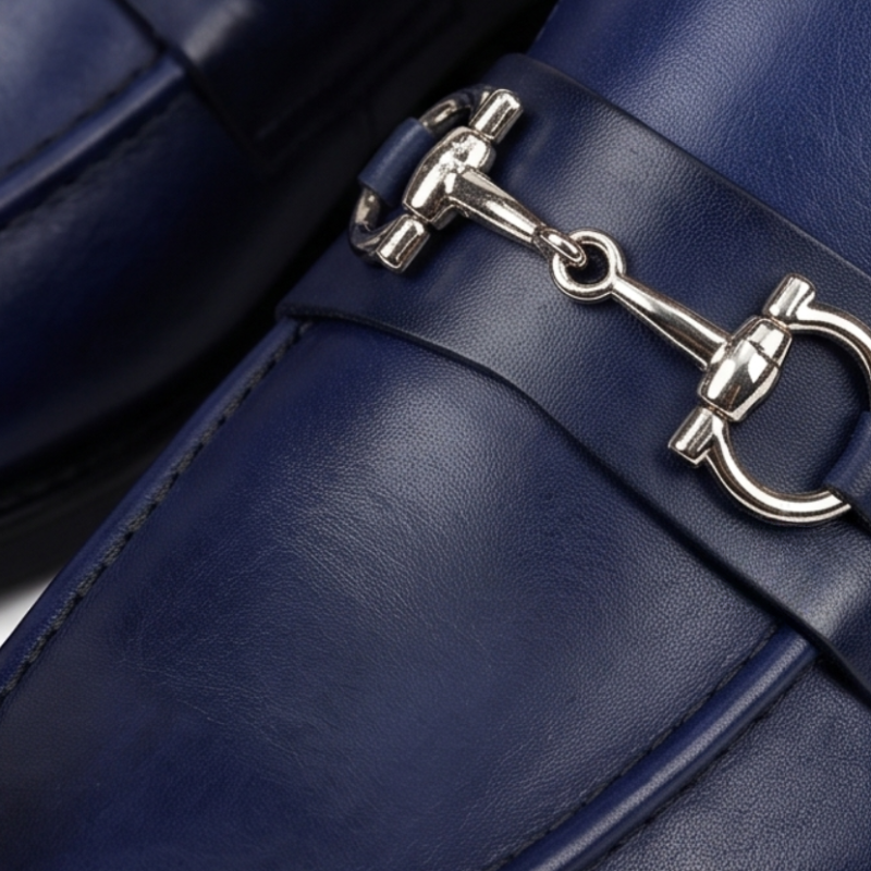 Penny Plaque Leather Loafers