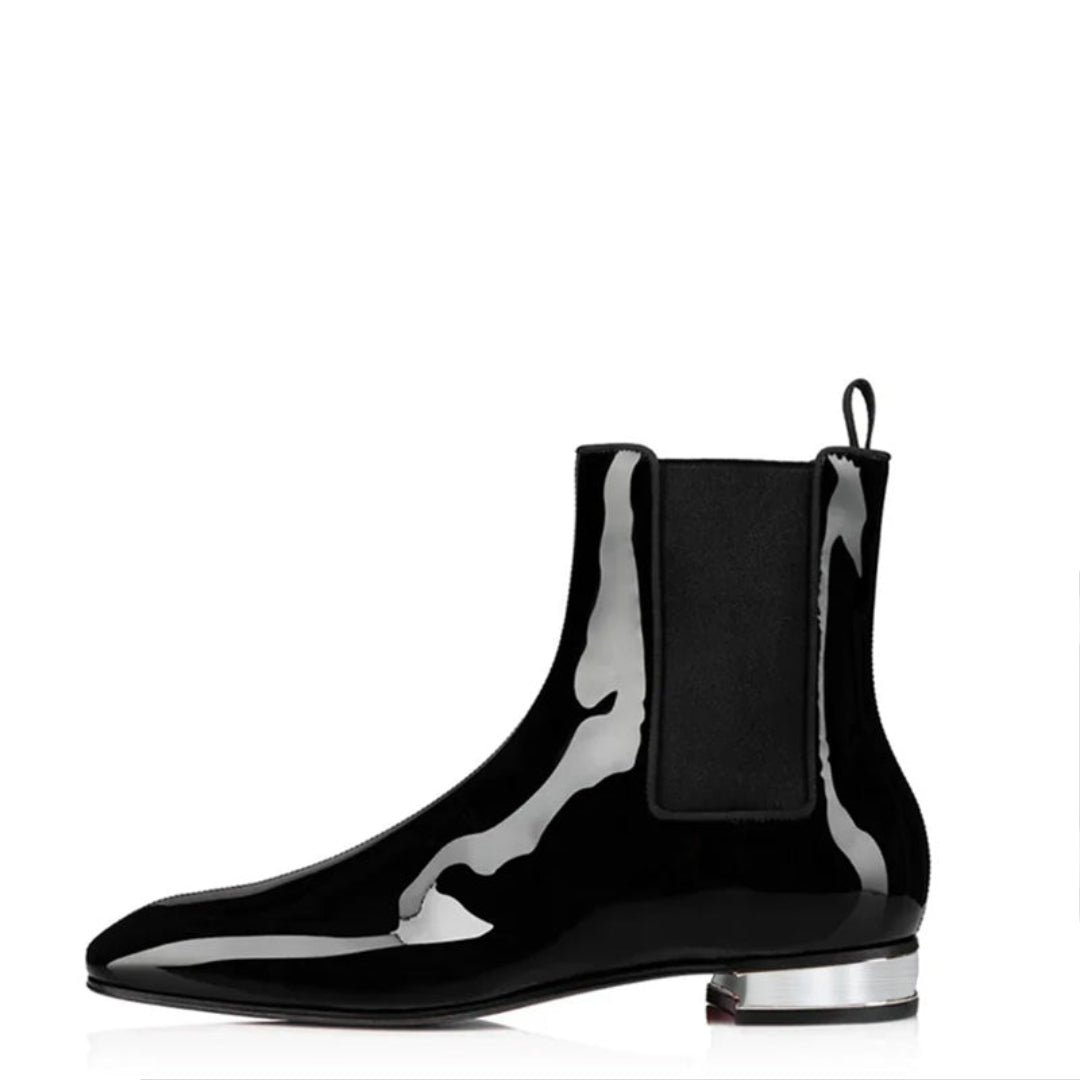 Polished Leather Italian Chelsea Boots for Mens
