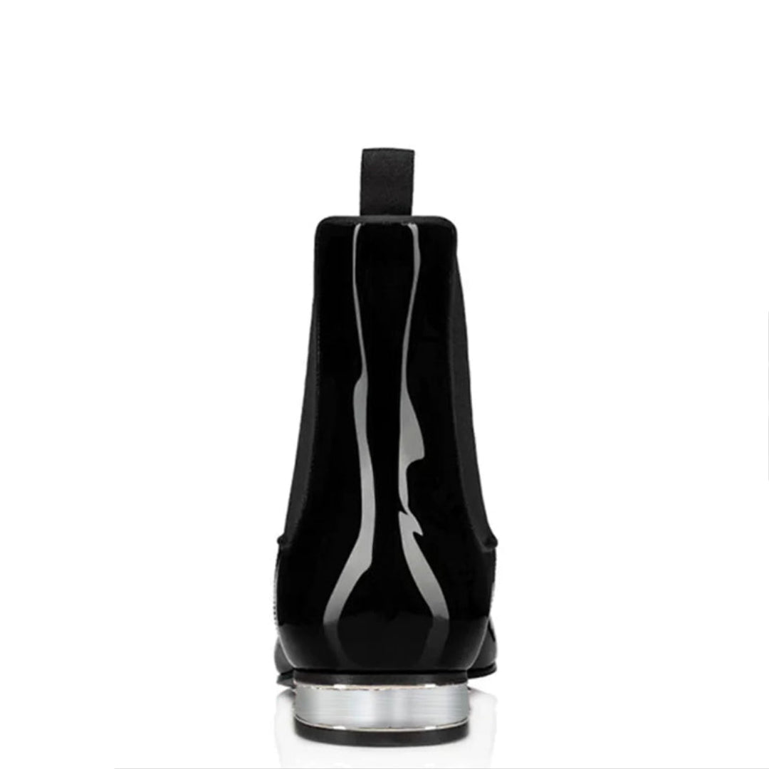 Polished Leather Italian Chelsea Boots for Mens