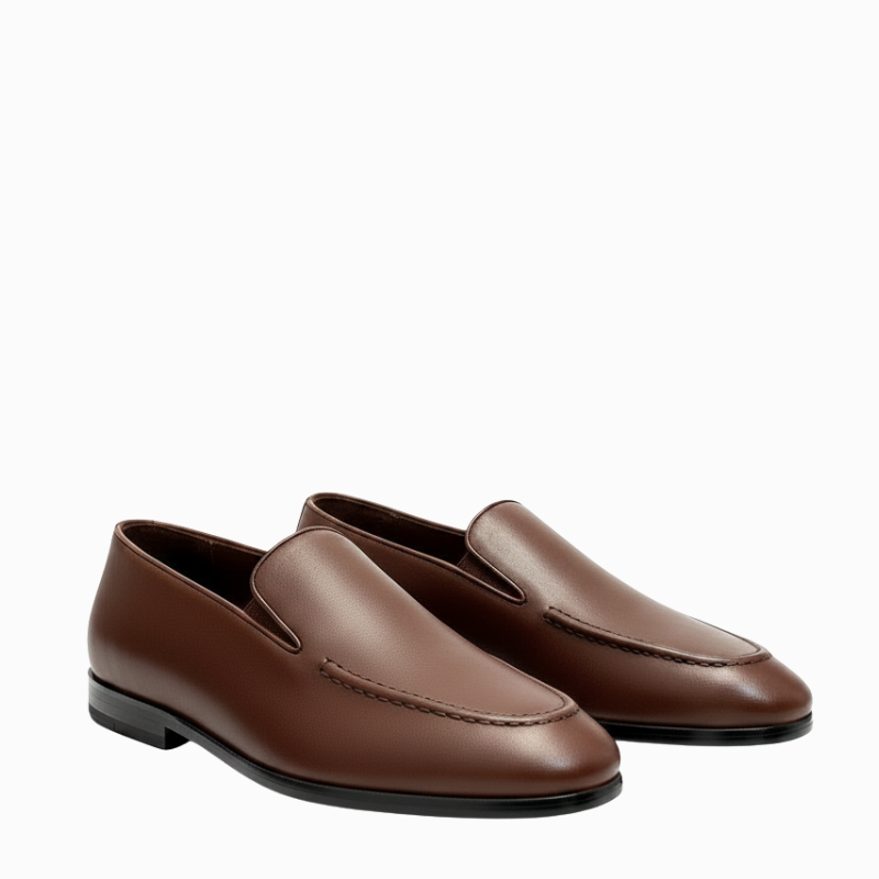 Polished Leather Italian Loafers For Daily Comfort