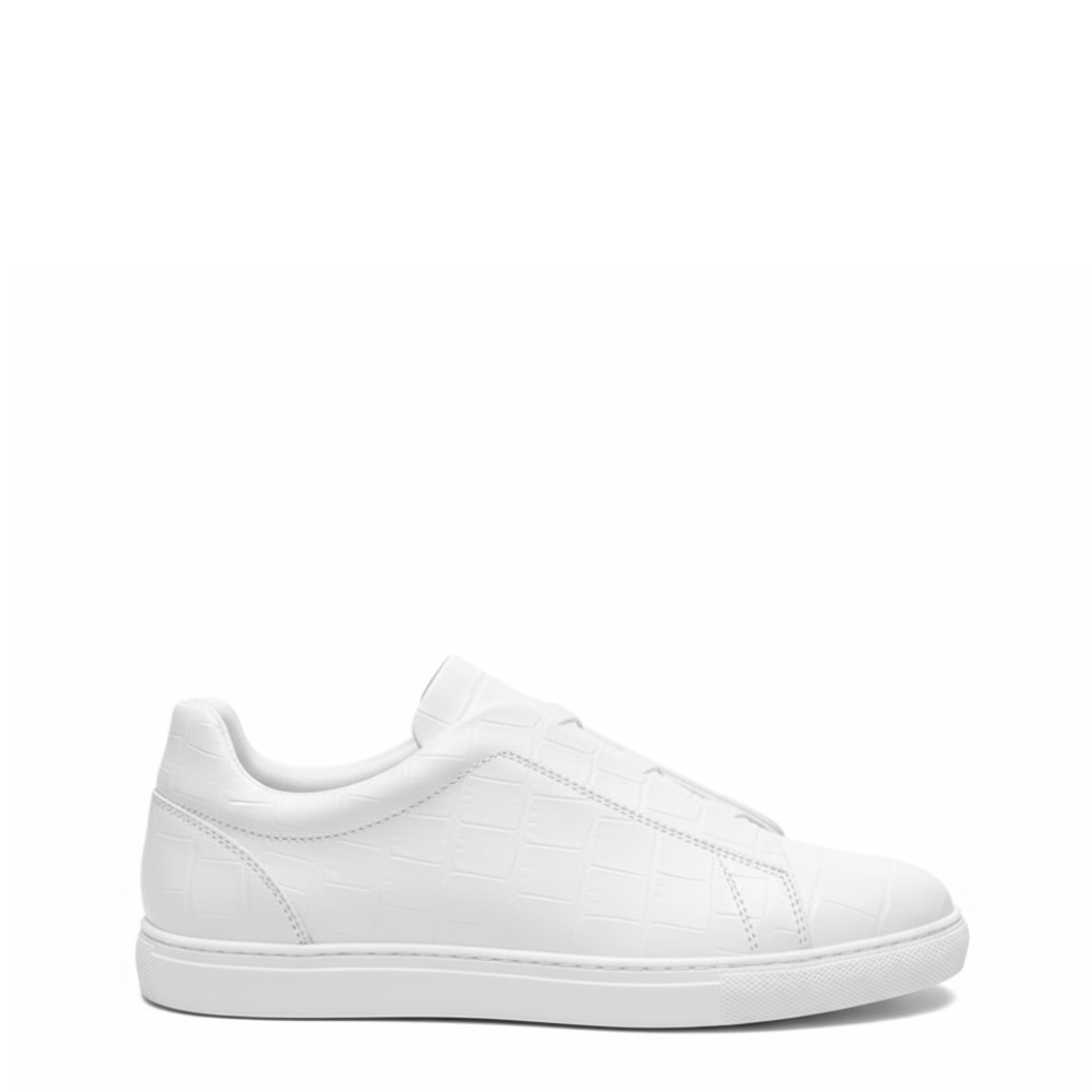 Premium Croc-Embossed Luxe Sneakers