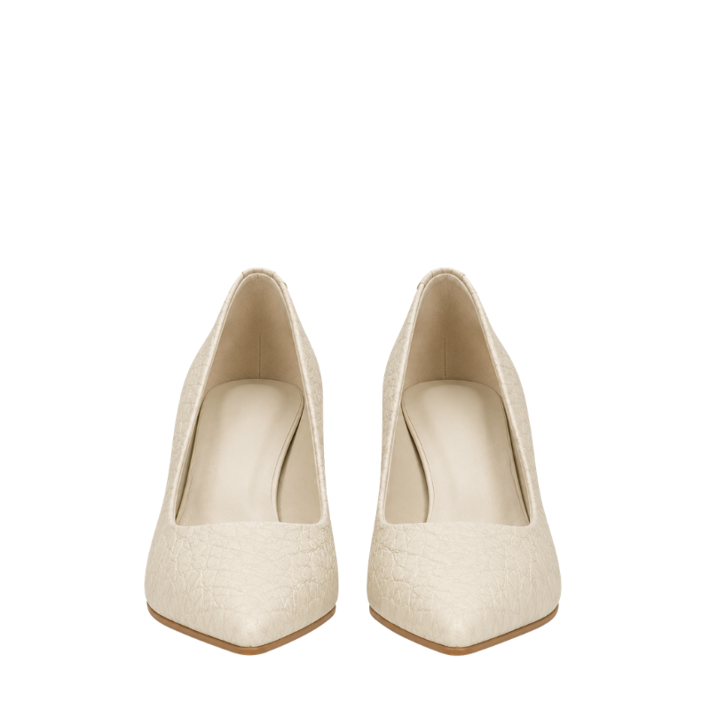 Premium Elegant Textured Block Pump Heels