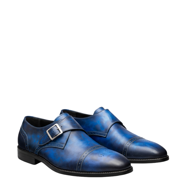 Premium Single Strap Toe Cap Monk Shoes