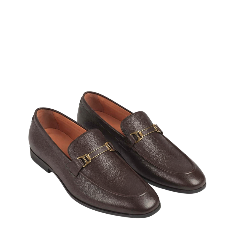 Pure Italian Leather Textured Bit Loafer