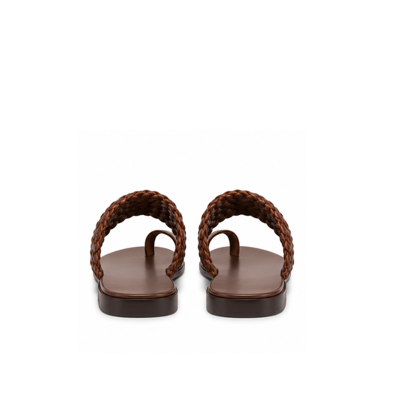 Pure Leather Open Toe Braided Sandal