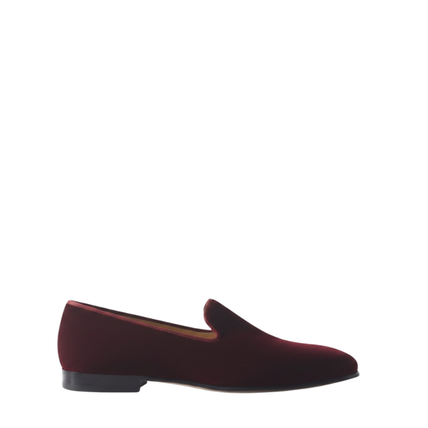 Refined Comfort Velvet Loafers Signature Statement - Burgundy