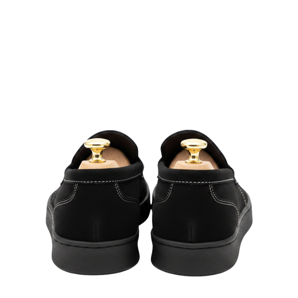 Refined Stitch Detail Suede Penny Loafers