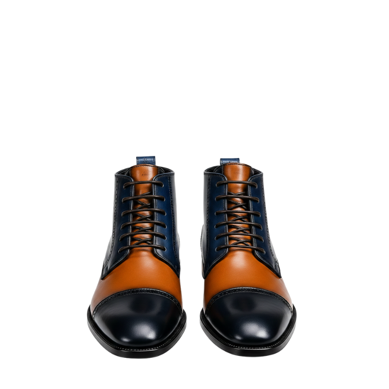 Regal Contrast Two Tone Combat Boots