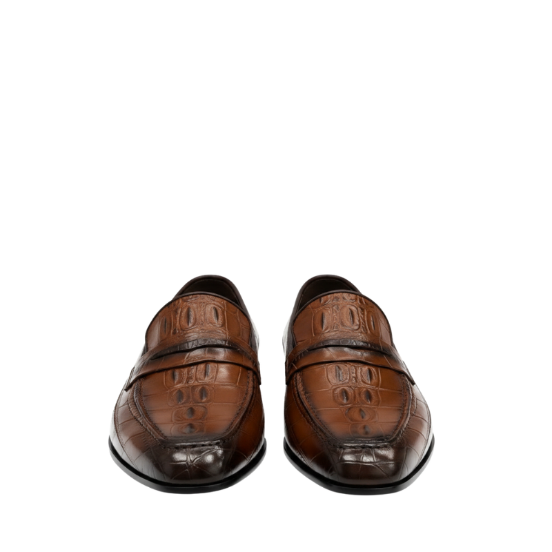 Regal Crocodile Texture Penny Loafer