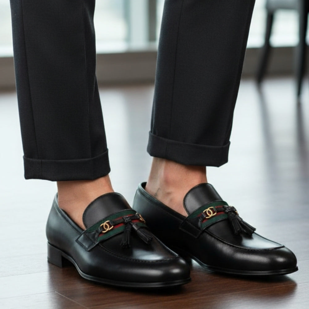 Regal Monaco Web Tassel Leather Loafers