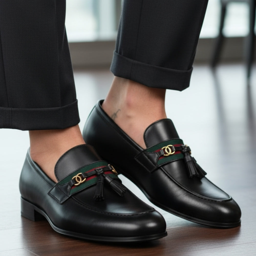 Regal Monaco Web Tassel Leather Loafers