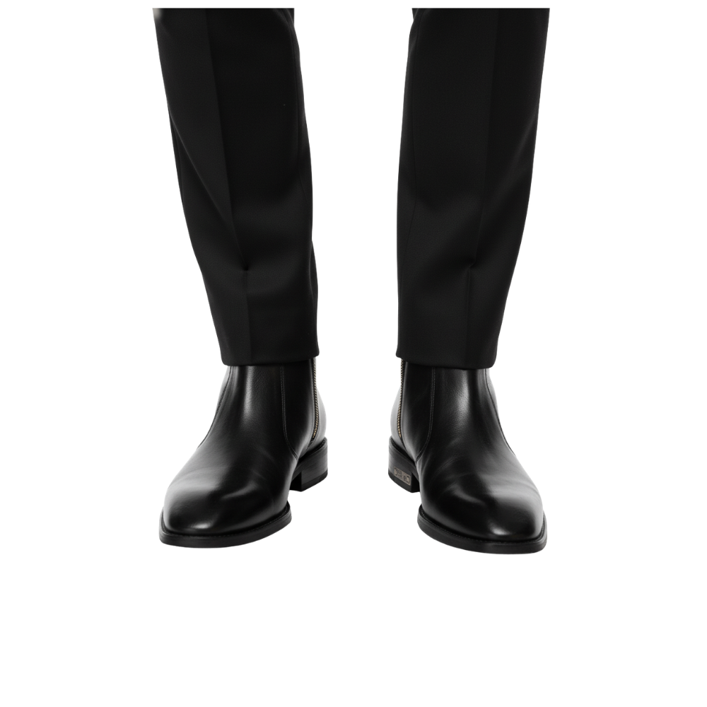 Regalia Metallic Heel Signature Chelsea Boots