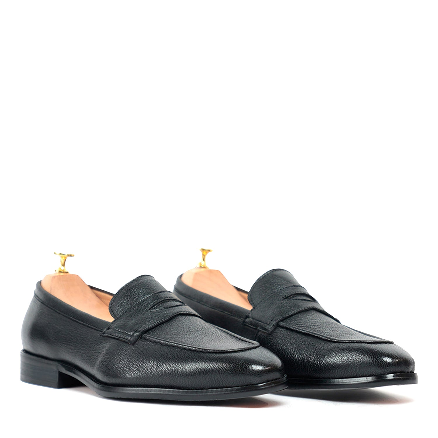 Ripper Grain Black Penny Loafer