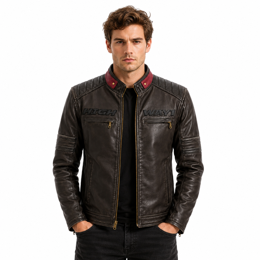 Roadcrest Luxury Leather Racer Jacket
