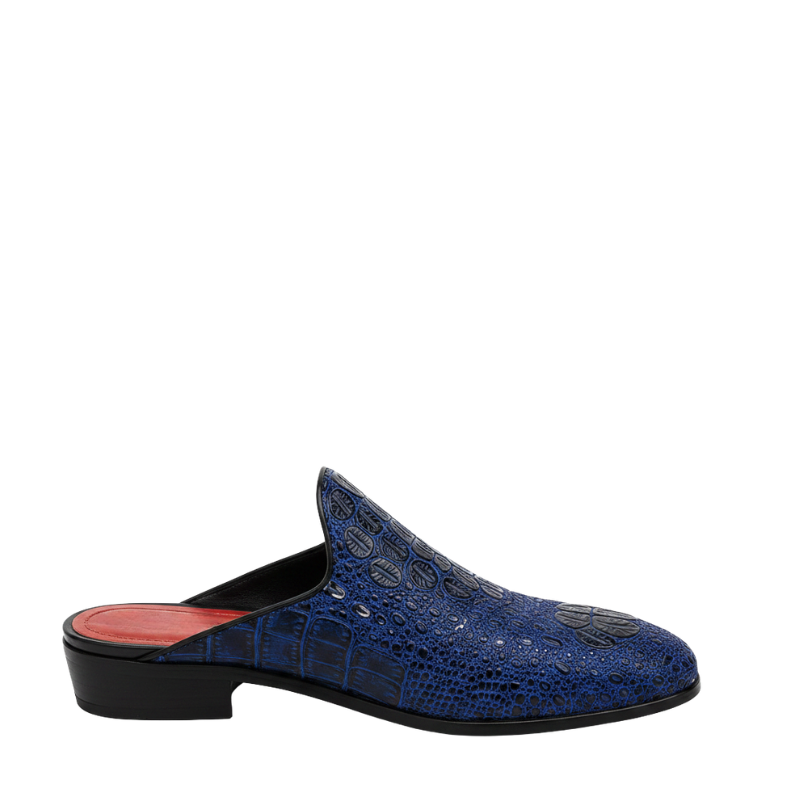 Royal Crest Crocodile Pattern Italian Mule