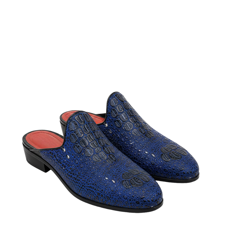 Royal Crest Crocodile Pattern Italian Mule