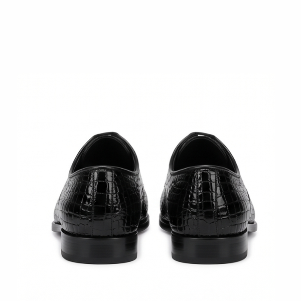 Royal Eclipse Crocodile Finish Oxford Shoes