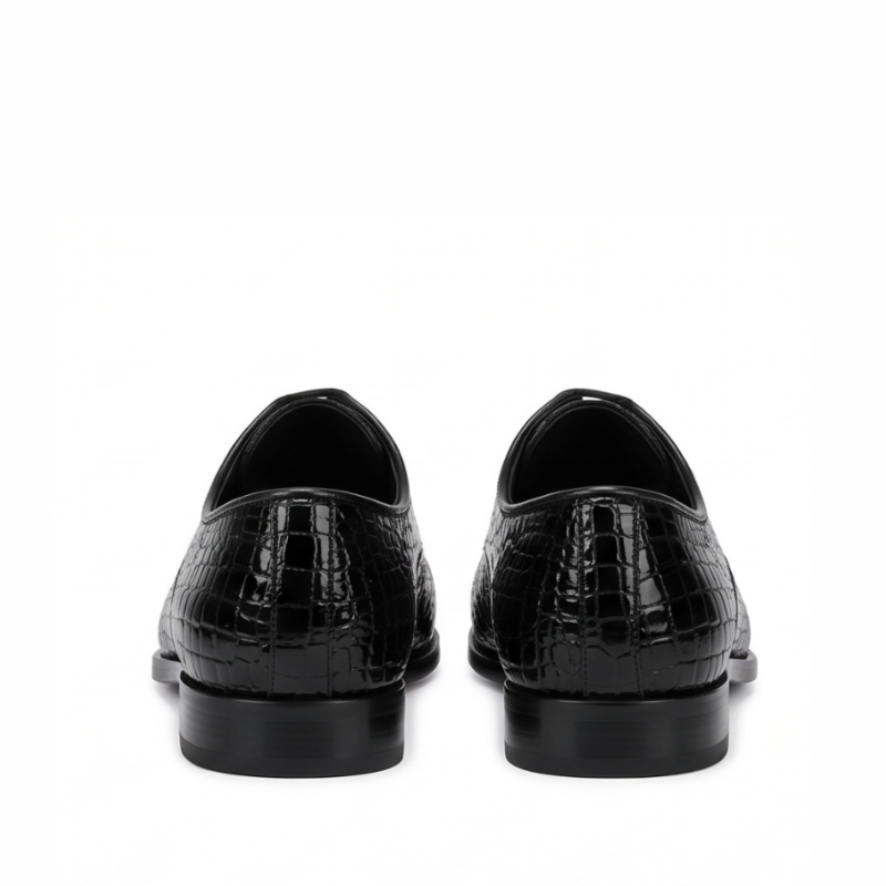 Royal Eclipse Crocodile Finish Oxford Shoes