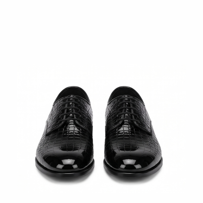 Royal Eclipse Crocodile Finish Oxford Shoes