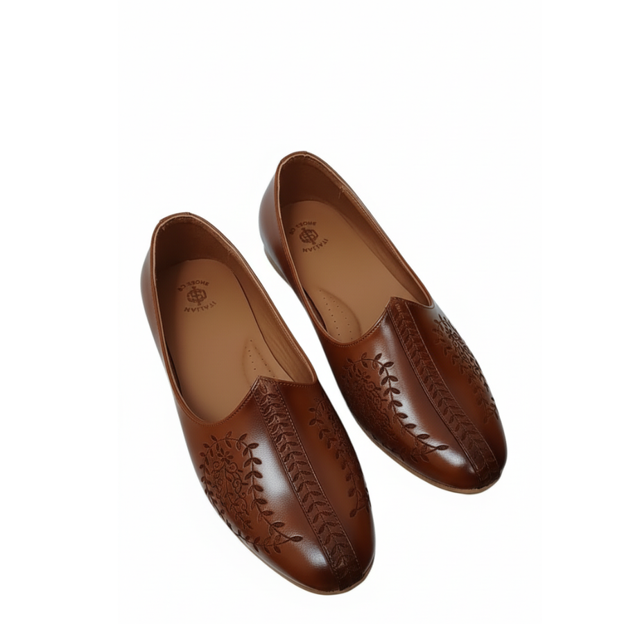 Royal Ember Handcrafted Leather Mojari