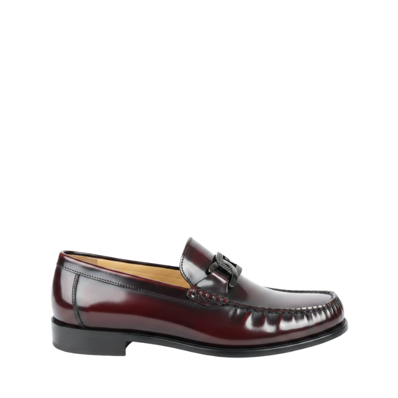 Royal Horsebit Metal Strap Leather Loafers