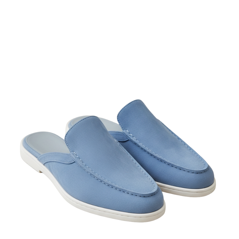 Azure Drift Suede Relaxed Fit Mule