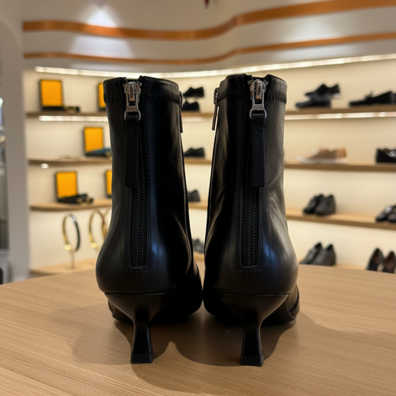 Luxury Sleek Zip Sock Ankle Boots