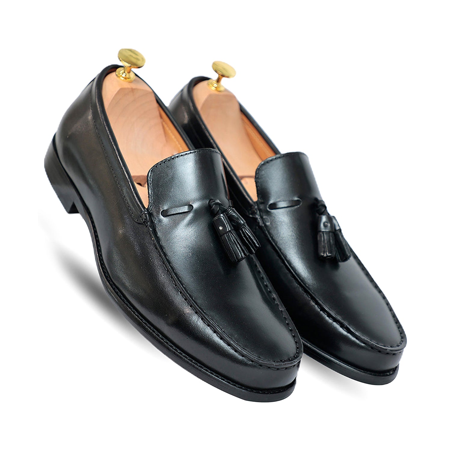 Selton Black Loafer Shoes