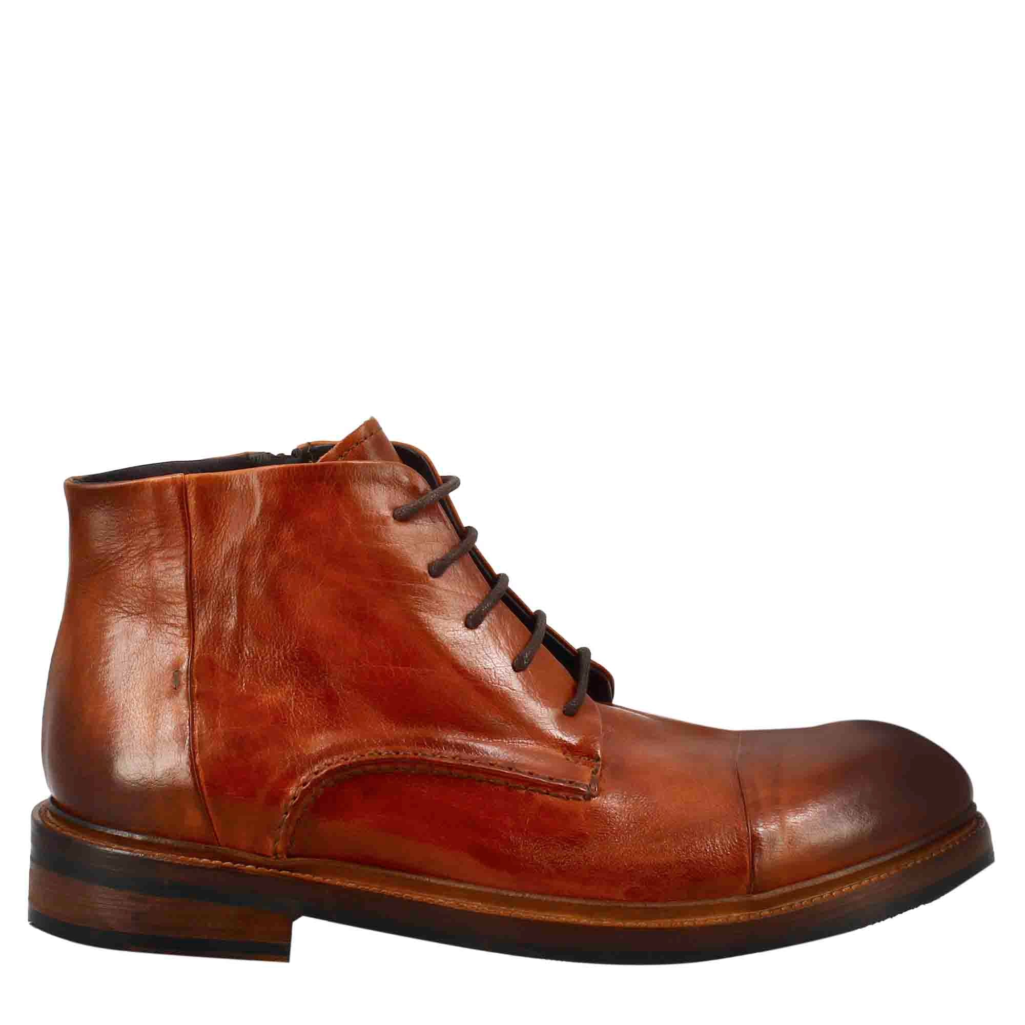 Men's candy chelsea boot washed leather