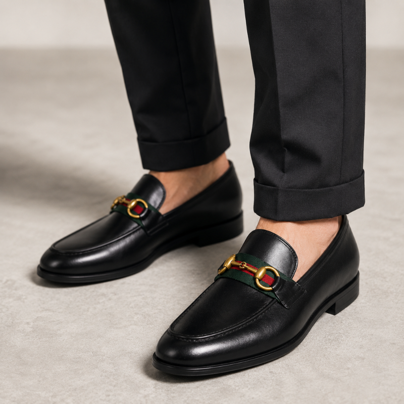 Stryker Midnight Horsebit Leather Loafers