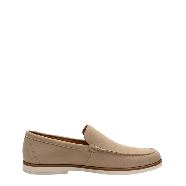 Suede Legacy Craft Loafers with Luxe Finish - Beige