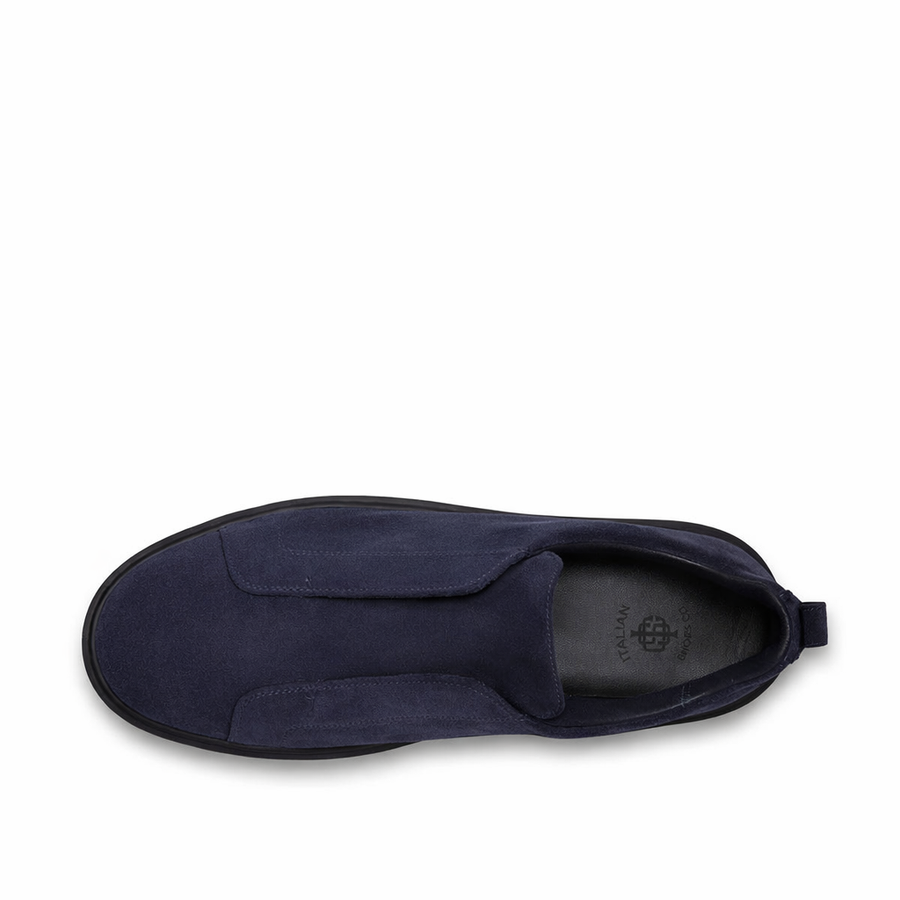 Suede Triple Stitch Slip-On Sneakers For Men