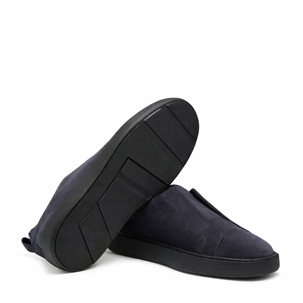 Suede Triple Stitch Slip-On Sneakers For Men