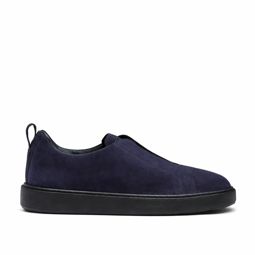 Suede Triple Stitch Slip-On Sneakers For Men