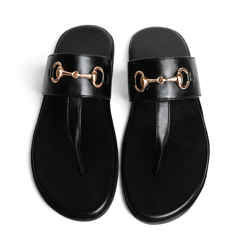 T-Rad Horsebit Sandals - Black