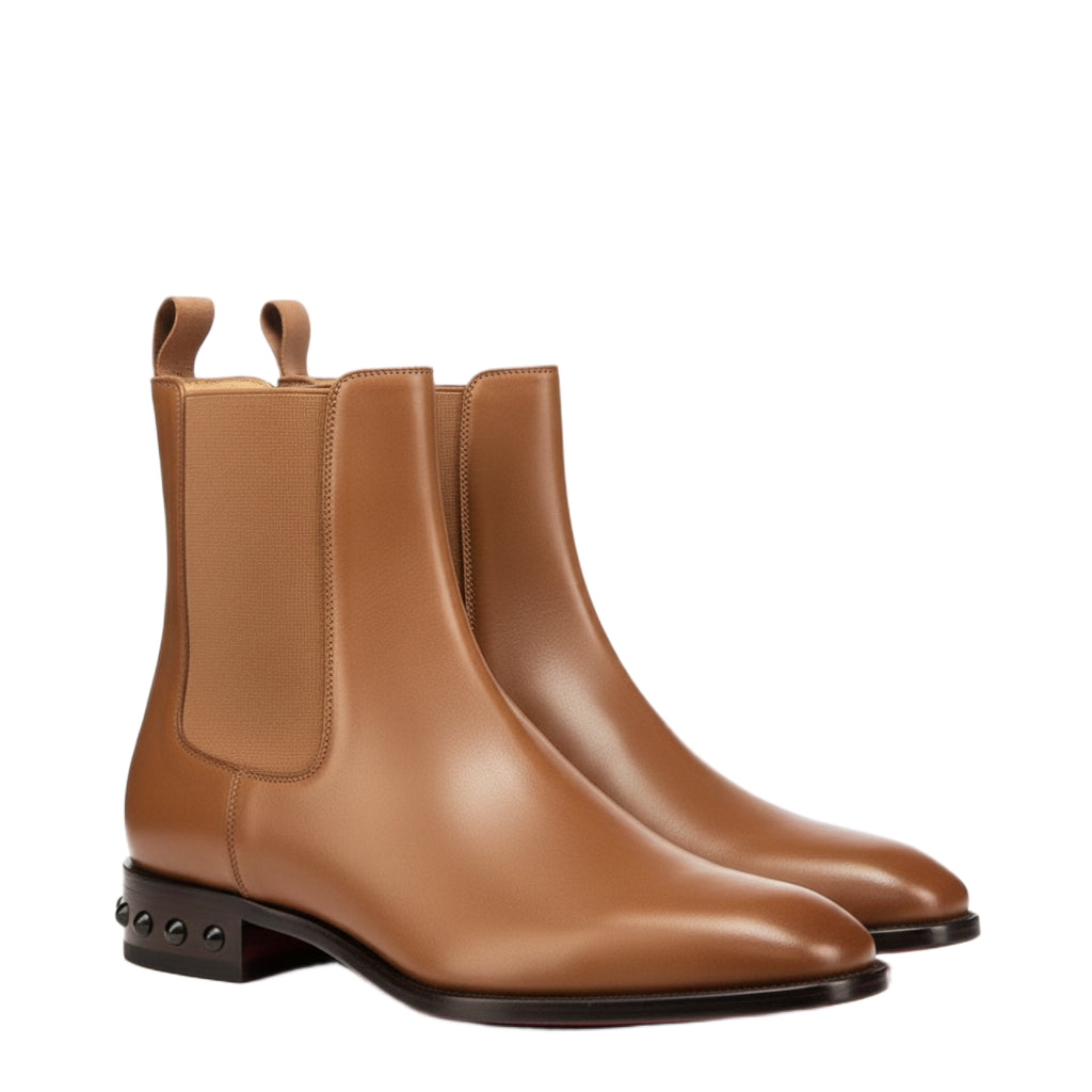 Coal Leather Chelsea Boots