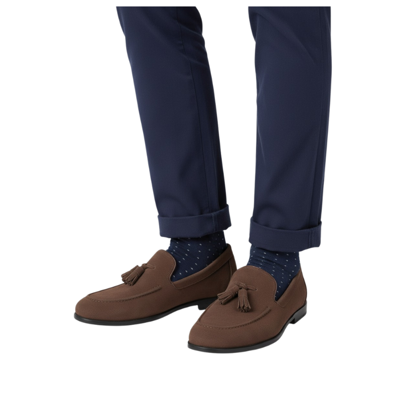 Timeless Craft Suede Tassel Elegance Loafers