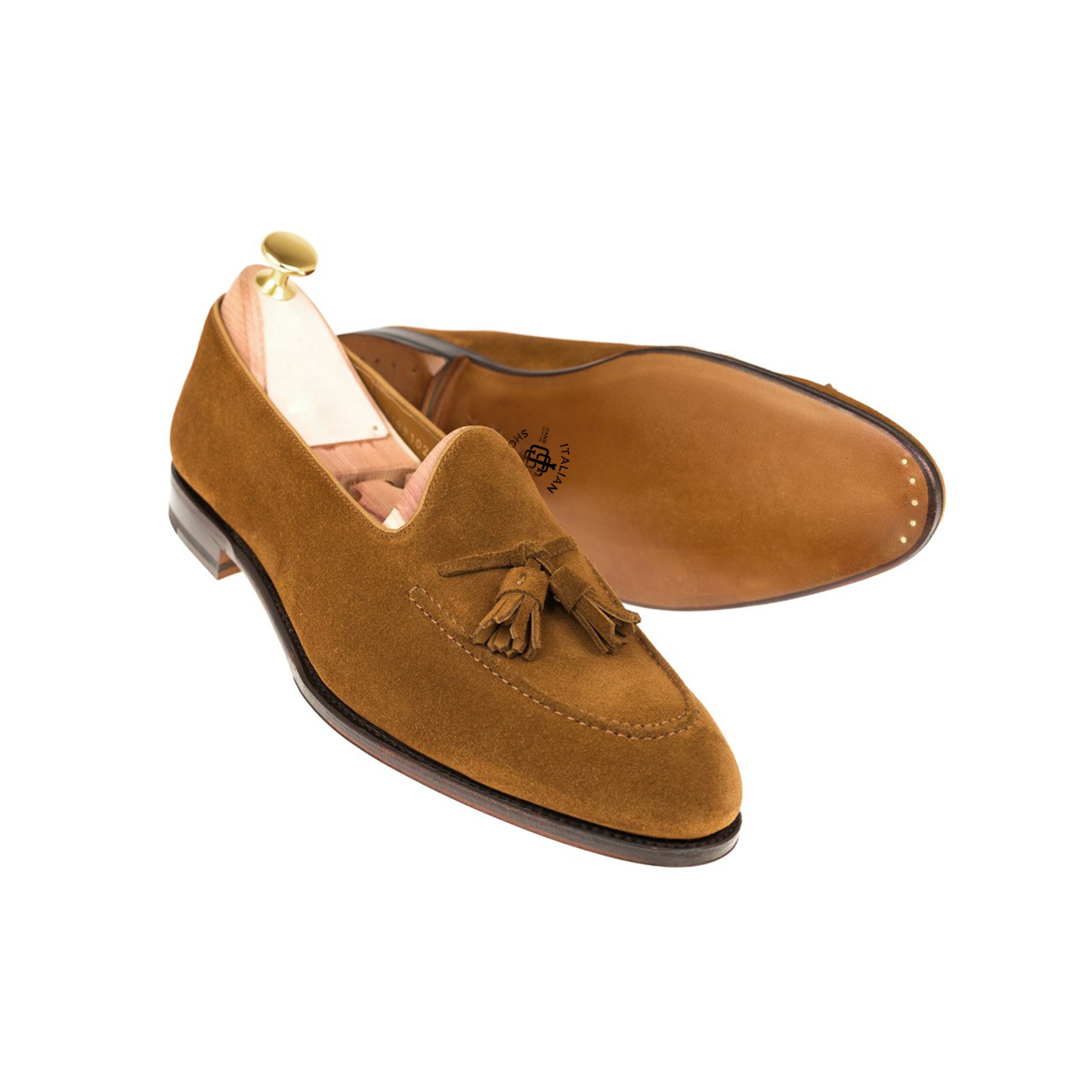 Tobacco Suede Tassel Loafer