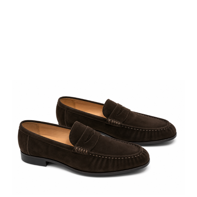 Torino Heritage Suede Penny Loafers