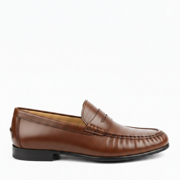 Torvian Regal Italian Penny Loafers - Choco Brown