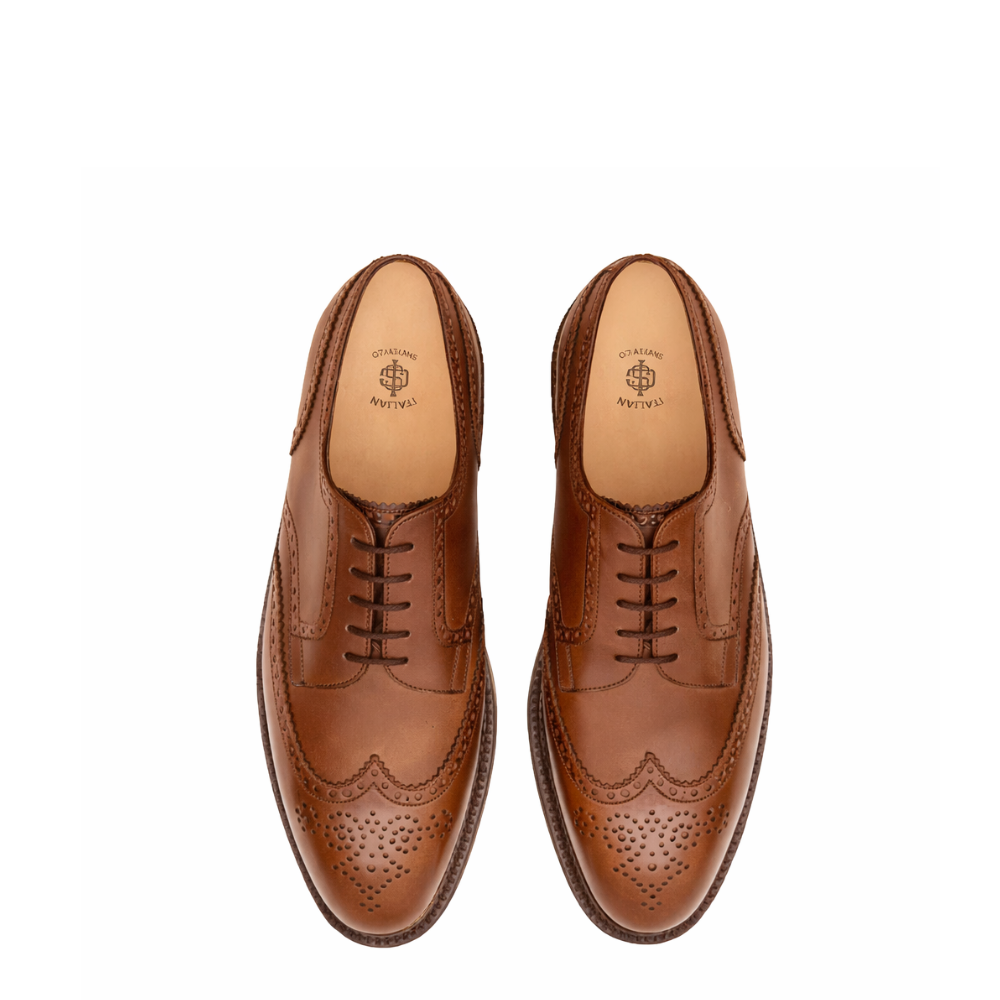 Triple Sole Derby Leather Shoes For Men