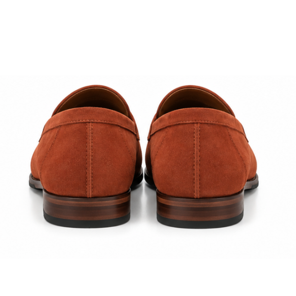 Tuscany Terracotta Suede Penny Loafers