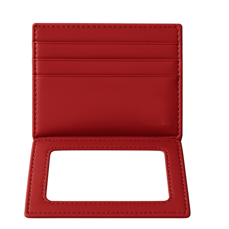 Men's Hand Woven Red Wallet with Short Buckle