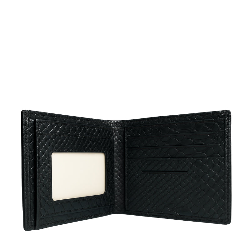 Italian Genuine Leather Black Multi Slot Wallet