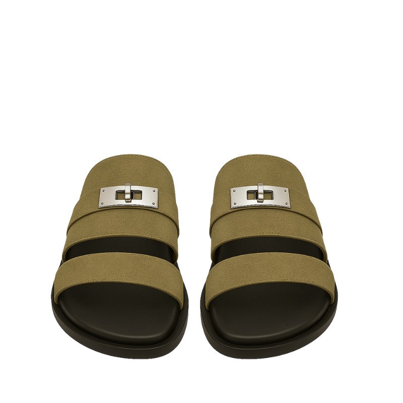 Multi Strap Suede Comfortable Slipper