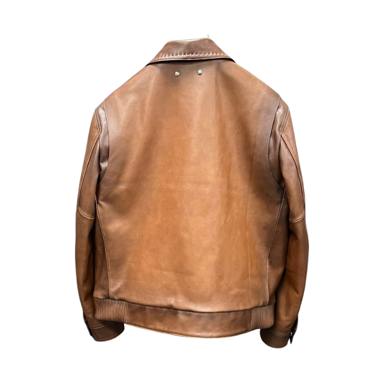 Cognac Leather Classic Field Jacket