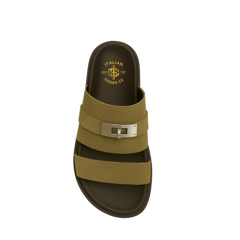 Multi Strap Suede Comfortable Slipper